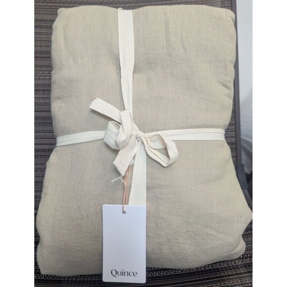 Quince 100% European Linen Duvet Cover 3PC Set Color Oat Size King/Cal -NEW- - Picture 1 of 7